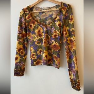 Blue marine blouse vintange 1998